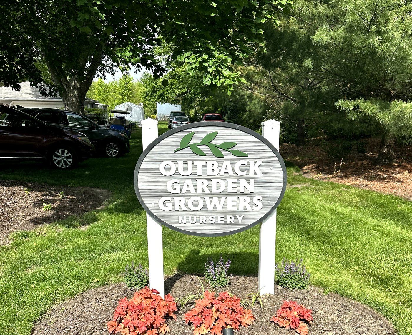 Outback Garden Growers Nursery sign